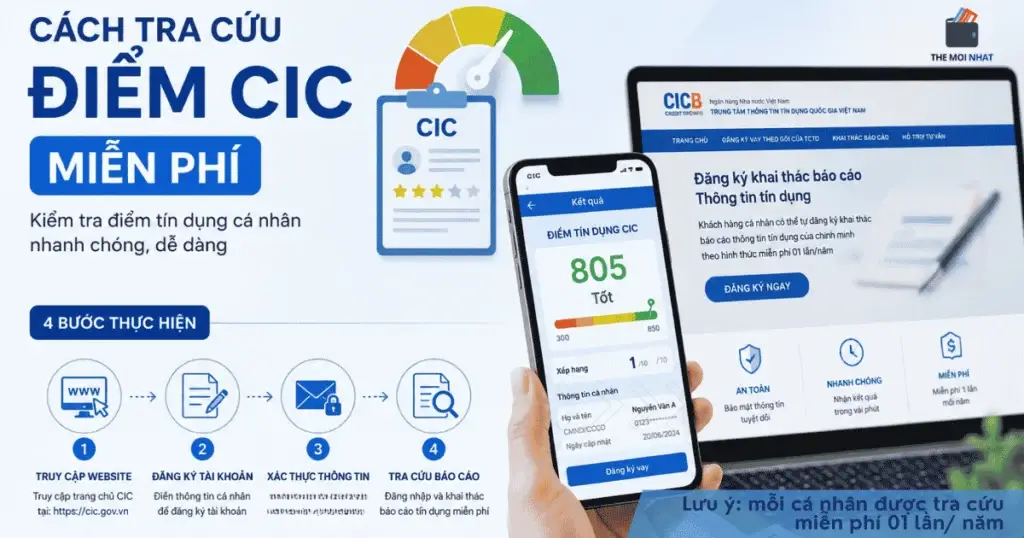 Cách tra cứu điểm tín dụng CIC miễn phí trên điện thoại