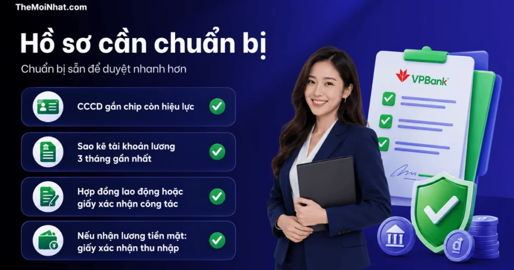 Hồ sơ vay tín chấp VPBank cần chuẩn bị